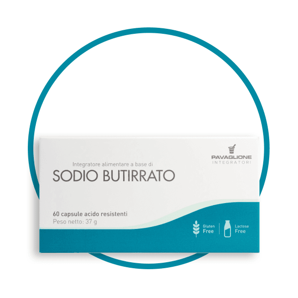Sodio Butirrato è l’integratore alimentare a base di Butirrato di sodio in capsule gastroresistenti.